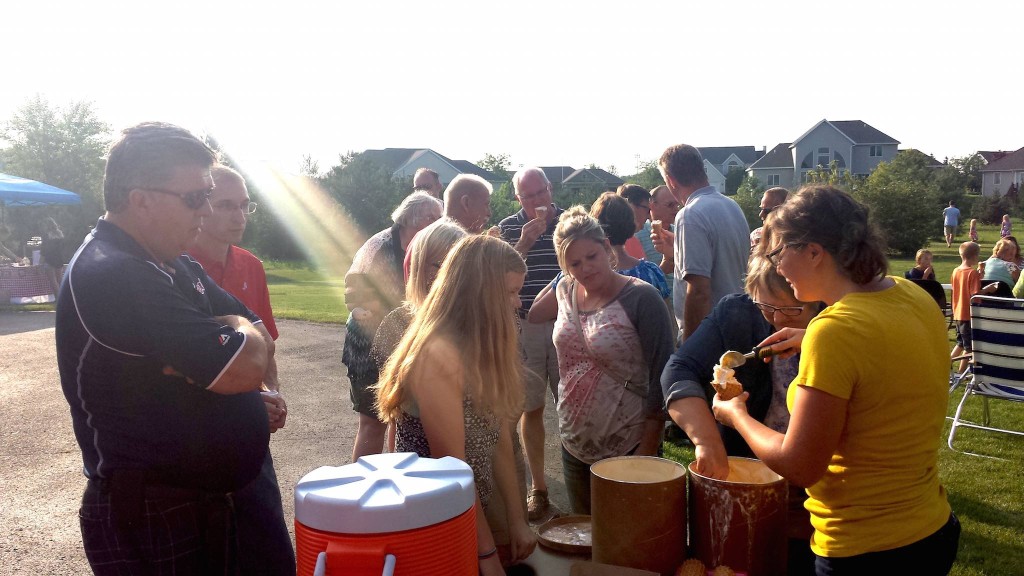 Ice cream at Young People's Dinner Sep 2015